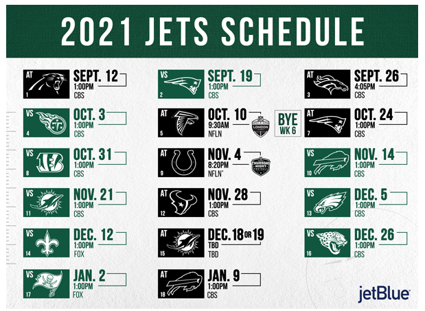New York Jets schedule 2021: How to watch all 17 games