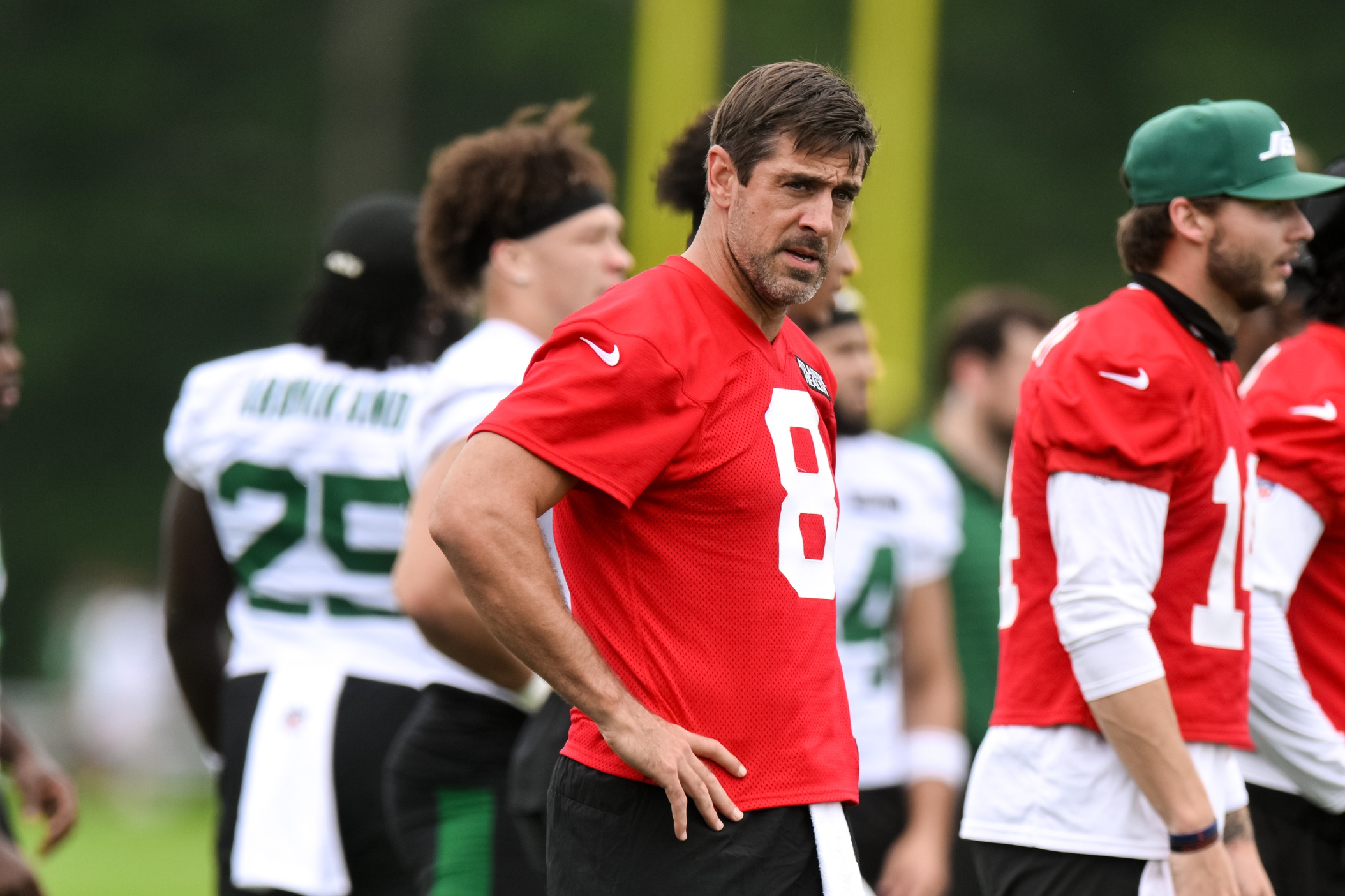 NY Jets Training Camp (Day 3); Aaron Rodgers Shines Again
