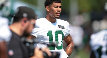 NY Jets Training Camp (Day 4); Allen Lazard & Garrett Wilson Stand Out