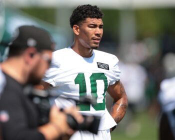 NY Jets Training Camp (Day 4); Allen Lazard & Garrett Wilson Stand Out